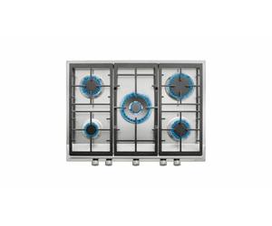 Teka EX 70.1 5G AI AL DR CI Plaque de gaz Butane 68 cm, 5 brûleurs, grils de fonte, plaque de gaz 5 feux, plaque de gaz butane, couleur acier inoxydable