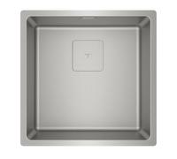 TEKA FlexLinea RS15 40.40 Évier de cuisine 1 bac en inox 18/10, triple installation, profondeur 20 cm, silentSmart, vidage carré avec valve panier et siphon, FlexLinea RS15 40.40