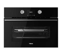 TEKA Four compact multifonction à vapeur de 59,5 cm, système de nettoyage HydroClean, fonction Slow Cook, réservoir d'eau, 15 fonctions de cuisson, 44 l, noir, modèle HLC 8470 SC