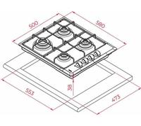 Teka Hlx 640 Kla Ix Cuisinière à gaz avec four 4 brûleurs Argent Argent One Size