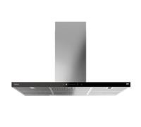 Teka Home DHP 118760 SOS Hotte intelligente horizontale 110 cm, 3 vitesses + 2 intensives, commandes numériques Touch Control, barre LED, moteur sans balais EcoPower, fonction Fresh Air, couleur noire