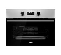 TEKA HSC 635 P S Four compact pyrolytique multifonction de 45 cm, système de nettoyage avec HydroClean PRO, 8 fonctions de cuisson, contrôle tactile, chauffage rapide, couleur acier inoxydable