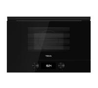 TEKA ML 8220 BIS L Micro-ondes encastrable avec grill, capacité 22 l, 5 niveaux de puissance, sortie 850 W, 9 menus, intérieur céramique, 2 télécommandes d'affichage, verre noir