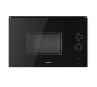 TEKA MLEG 820 I - Micro-ondes encastrable avec barbecue, capacité 20 l, 3 fonctions de cuisson, sortie 800 W, 8 menus, intérieur en acier inoxydable, écran électronique, blanc, noir cristal