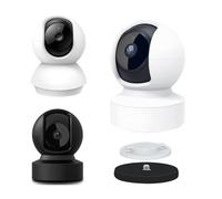 TEKCAM Base de Support magnétique Compatible avec TP-Link Tapo C210, Tapo C200, Kasa EC70, EC71, Kasa KC410S pour caméra de sécurité d'intérieur Pan Tilt - Support magnétique Noir avec revêtement en