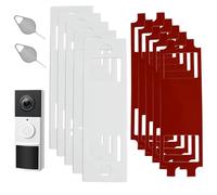 TEKCAM Lot de 5 supports adhésifs sans perçage compatibles avec les sonnettes TP-Link Tapo D210, D225, 5 pièces de plaque arrière de sonnette simple pour perçage, 2 clés plates de sonnette