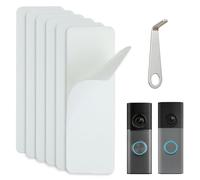 TEKCAM Ruban adhésif double face sans perçage compatible avec la sonnette vidéo Ring Battery (nouveau modèle 2026), 6 rubans adhésifs puissants et outil de e sonnette