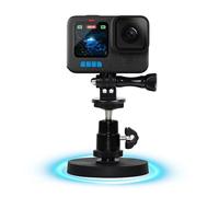 TEKCAM Support de caméra d'action compatible avec GoPro Hero/DJI Osmo Action 5 Pro 4 3/AKASO/Insta360 x5, support magnétique avec adaptateur de caméra d'action, ajustement à 360°, revêtement en