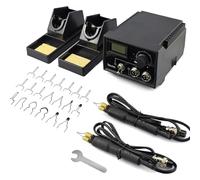 TEKCHIC Kit de pyrogravure professionnel 60 W avec 20 pointes métalliques et embouts sphériques