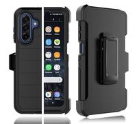 Tekcoo Coque pour Samsung Galaxy A17 5G | SM-A176 avec [protecteur d'écran intégré] Clip ceinture de verrouillage [Qualité militaire testée en cas de chute] Coque intégrale avec béquille [Noir]