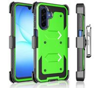 Tekcoo Coque pour Samsung Galaxy A17 5G | SM-A176 [Tshell] Absorption des chocs [Protection d'écran intégrée] [Béquille de verrouillage Clip ceinture] Transport pivotant Defender intégral [Vert]