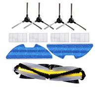 TeKeHom 1 brosse principale, 2 chiffon , 4 filtre Hepa & 4 brosses latérales de remplacement pour Proscenic 811GB 911SE accessoires vSLAM-811GB vSLAM-911SE