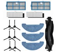 TeKeHom Accessoires de rechange (brosse principale, filtre et brosse latérale et serpilles) pour Muzili G9070 (lot de 14)