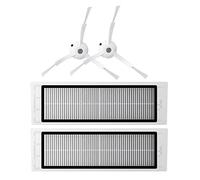 TeKeHom Lot de 4 filtres Hepa et brosses latérales pour Xiaomi robot aspirateur pièces de remplacement
