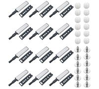 Tekenewbse Aimant Porte Placard, 12 Pièces Push to Open Poussoir Pression Loquet Magnetique, Amortisseur Ferme Porte Poussant, Rebondeur de Tiroir D'armoire, Poussoir Placard Fermeture Magnétiques