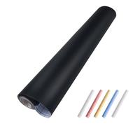 Tekenewbse Tableau Noir Effacable Rouleau 43×300cm, Tableau Craie Mural, Autoadhésif Ardoise Film Autocollant pour Cuisine la Maison L'École Bureau, Deco Écrire Dessiner (Comprend 5 Morceaux de Craie)