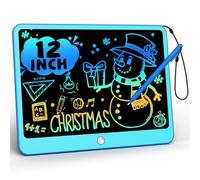 TEKFUN 12 Pouces Tableau d'écriture LCD Enfants Jouets Educatif, Tablette Dessin Enfants Ardoise Magiqu Coloré, Cadeaux D'Anniversaire Noël Pour Les Filles Et Garçons de 3 4 5 6 7 Ans (Bleu)