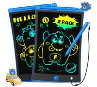 TEKFUN Lot de 2 tablettes d'criture LCD avec stylet, planche gribouiller effaable de 8,5 pouces, bloc de dessin sans gchis pour enfants, voy