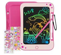 TEKFUN Tablette Dessin Enfant Jouets Enfant 3 4 5 6 7 Ans Garçon Fille,Tablette d'écriture LCD 8,5 Pouces Ardoise Magique,éducatifs Jouet Cadeaux d'anniversaire de Noël pour Enfants (Rose)