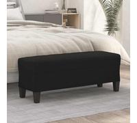TEKGHUT Banc rembourré en microfibre Noir 100 x 35 x 41 cm | Rembourrage en mousse, microfibre robuste, facile d'entretien, polyvalent comme repose-pieds, instructions de montage