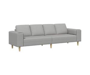 TEKGHUT Canapé de salon gris nuage 250 x 77 x 76 cm polyester | Forme rectangulaire, pieds marrons, rembourrage en mousse, montage avec tournevis et deuxième personne
