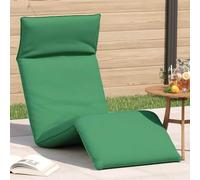 TEKGHUT Chaise longue pliable en tissu Oxford avec cadre en métal, 5 positions de couchage, réglable manuellement, imperméable, facile d'entretien, pour jardin, plage, yoga et lecture Vert 175 x 54 x
