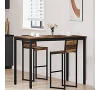 TEKGHUT Table à manger en bois à angle droit avec pieds en métal pour | Forme rectangulaire, pieds en métal stables, surface facile d'entretien, montage facile, combinable de manière polyvalente