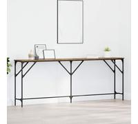 TEKGHUT Table console en bois vieilli, 200 x 29 x 75 cm, contreplaqué et | Rectangulaire, pieds réglables en hauteur, forme étroite, style urbain, matériaux durables