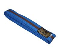 TEKKA BUDO Ceinture d'arts martiaux avec bandes centrales - Bleu/marron - 240 cm - Bicolore - Pour le karaté, le judo, le taekwondo, le ju-jitsu