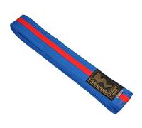 TEKKA BUDO Ceinture d'arts martiaux avec bandes centrales - Bleu/rouge - 240 cm - Bicolore - Pour le karaté, le judo, le taekwondo, le ju-jitsu