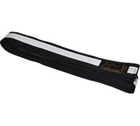 TEKKA BUDO Ceinture d'arts martiaux avec bandes centrales - Noir/blanc - 240 cm - Bicolore - Pour le karaté, le judo, le taekwondo, le ju-jitsu