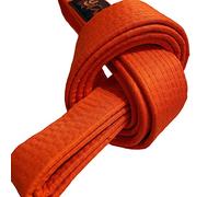 TEKKA BUDO Ceinture pour arts martiaux - Orange Longueur 330 cm Largeur 4 cm - Karaté, Judo, Taekwondo, Jujutsu, Kickboxing, Ninjutsu, Sangle orange