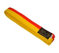 TEKKA BUDO Ceinture pour sports de combat - 2 couleurs - Demi-rayée, karaté, judo, taekwondo, ju-jutsu - Longueur : 220 à 330 cm