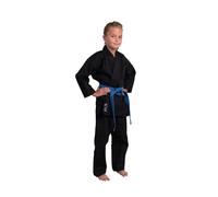 TEKKA BUDO Combinaison de karaté Classic Noir 8 oz - Karaté Gi Set - Veste Pantalon Ceinture - Costume traditionnel