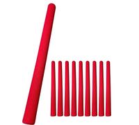 TEKKA BUDO Escrima Safety Lot de 10 bâtons d'entraînement avec housse en mousse Rouge 50 cm