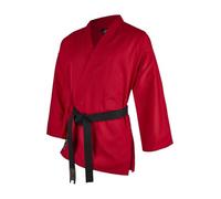 TEKKA BUDO Veste de karaté standard rouge - 8 oz - Pour arts martiaux, karaté, freestyle - Taille 140