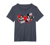 【Tekken】 Tekken 036 T-Shirt, Femme Grandes Tailles, Bleu Chiné, 5X