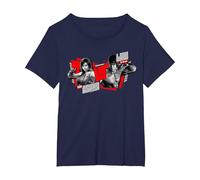 【Tekken】 Tekken 036 T-Shirt, Femme Grandes Tailles, Bleu Marine, 5X