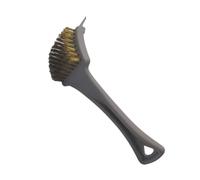 TEKLiNe Brosse à barbecue 2 en 1 nettoyage gril brosse en laiton grattoir, Accessoires pour Barbecue, Brosse en laiton pour barbecue avec grattoir grattoir plaque cuisson grille four