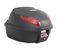 TEKNIX S-Line - Top Case Moto et Scooter 35L Noir/Carbone