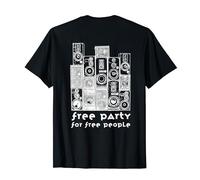 Tekno 23 Free Party for Free People Back Print T-Shirt