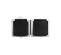 TEKNO Double prise hermétique 2x2P+0 avec TEKNO/MOION 25357