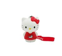 TEKNOFUN - Licence Hello Kitty - Figurine Lumineuse Hello Kitty Licorne - 2 Modes d'éclairages - 7 Couleurs - Dragonne Incluse - Texture Vinyle Rouge - 811320