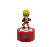 Teknofun - Licence Naruto Shippuden - Réveil Lumineux Naruto Réveil Numérique 18 cm - Noire, Orange, Jaune - Fonctionne 3 x AAA/Secteur - Câble USB (Inclus) - Bleu - Dès 6 Ans - 811607