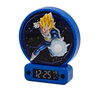 Teknofun - Licence Officiel Dragon Ball Z - Réveil Lumineux Vegeta - Piles 3xAAA Non Incluses ou DC 5V Micro USB - Bleu - Fonctionne 3 x AAA / secteur - Câble USB (inclus) -Dès 6 ans - 811350