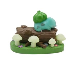 TEKNOFUN - Licence Officiel Pokemon - POKEMON scène lumineuse Bulbizarre Figurine Lumineuse - USB-C - 811417, Vert -Marron-blanc-