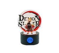 TEKNOFUN - Réveil Lumineux Rengoku Kyojuro 21 cm - Licence Officielle Demon Slayer - Affichage Digital Heure, Date, Température - 2 Modes d'Éclairage LED - Alimentation USB ou 3 Piles AAA - 811753