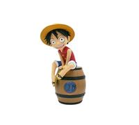 Teknofun - Réveil One Piece Officiel - Modèle Luffy Tonneau avec Figurine - Écran Digital Rétro-Éclairé - Alarme et Affichage de l’Heure Fan Manga - 811644