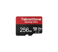 TEKNOSTONE Carte mémoire micro SDXC de 256 Go avec adaptateur jusqu'à 100 Mo/s de vitesse de lecture U1 V30 A1 pour Switch 1 Steam Deck ROG Ally Chargement sans couture d'applications et