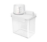 TEKONDA Boîte de rangement pour poudre à laver, distributeur de détergent hermétique avec verre doseur, céréales, stockage pour détergent, céréales, 1100 ml